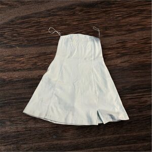 Blue Sleeveless Mini Sundress